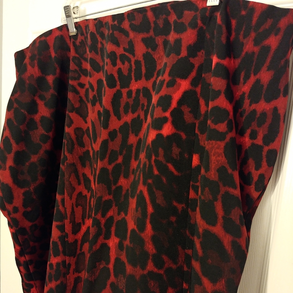 hot red leopard print skirt